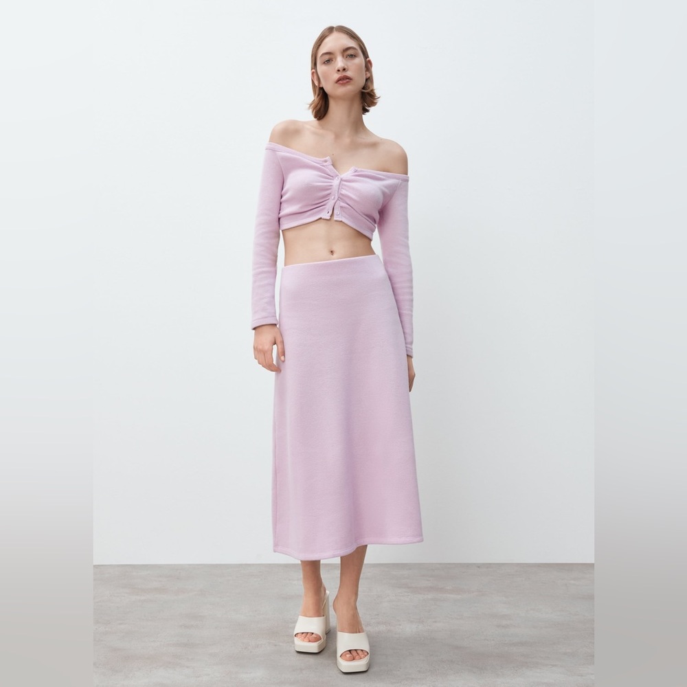 Zara Soft Cropped Ruched Cardigan - Picture 10 of 10